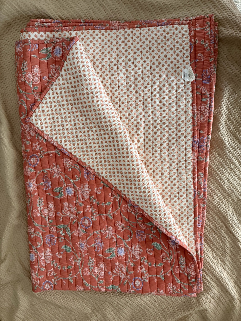 Threshold Rust Floral Quilted Bedspread